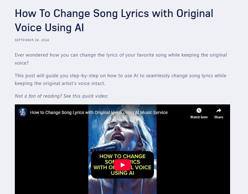 Music Made Pro - AI Song Lyrics Modification Service
