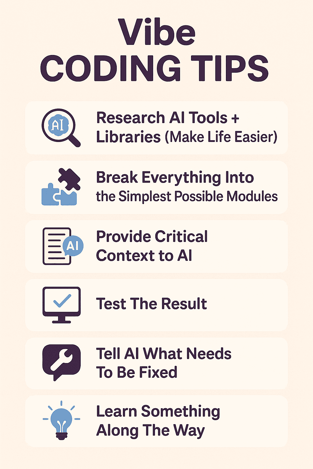 Vibe coding tips for machine learning project