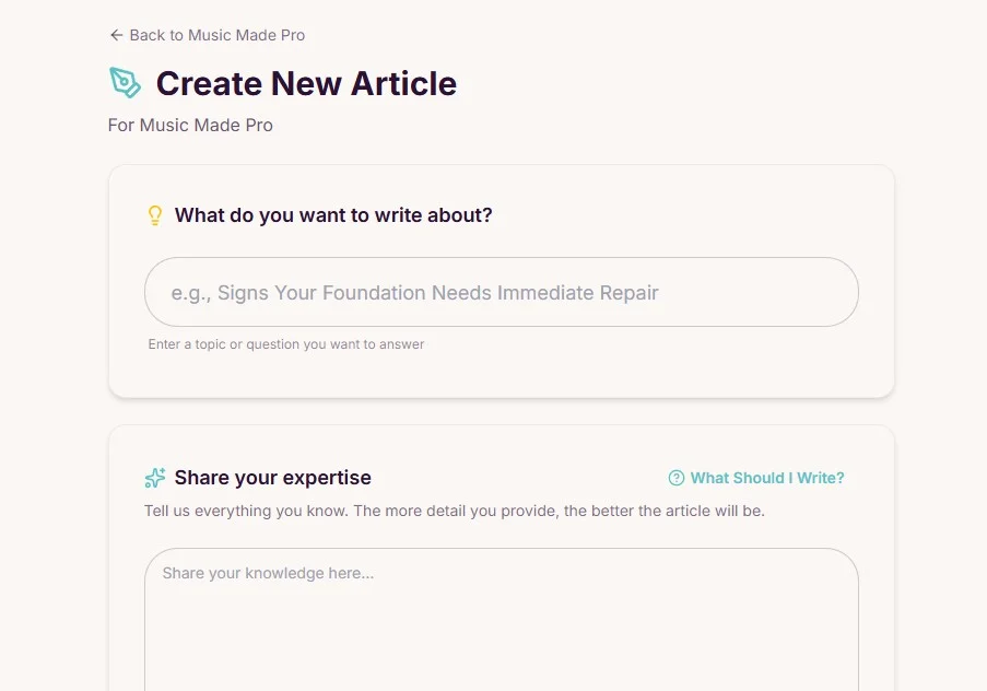 Share Your Expertise