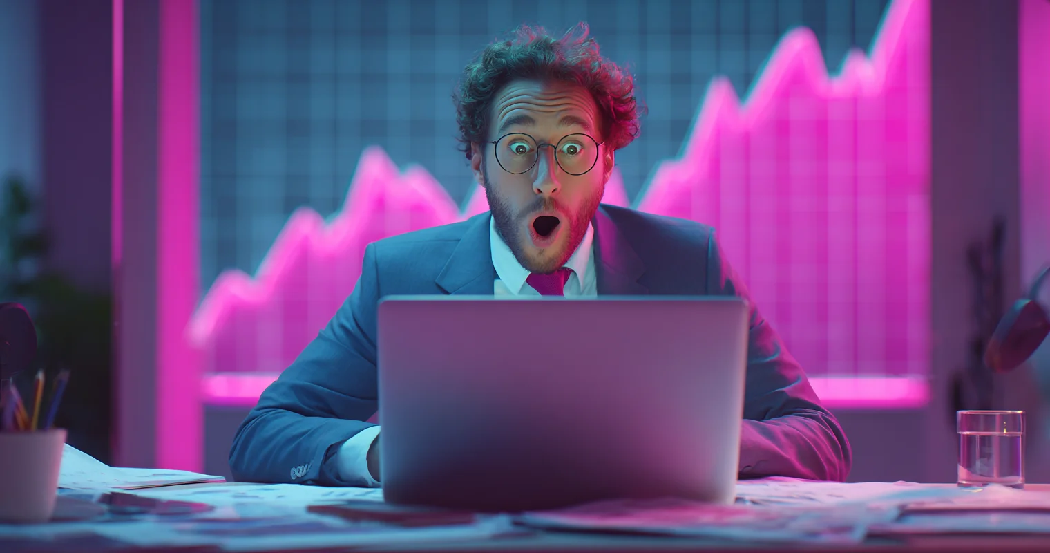 Business professional reviewing automated blog content